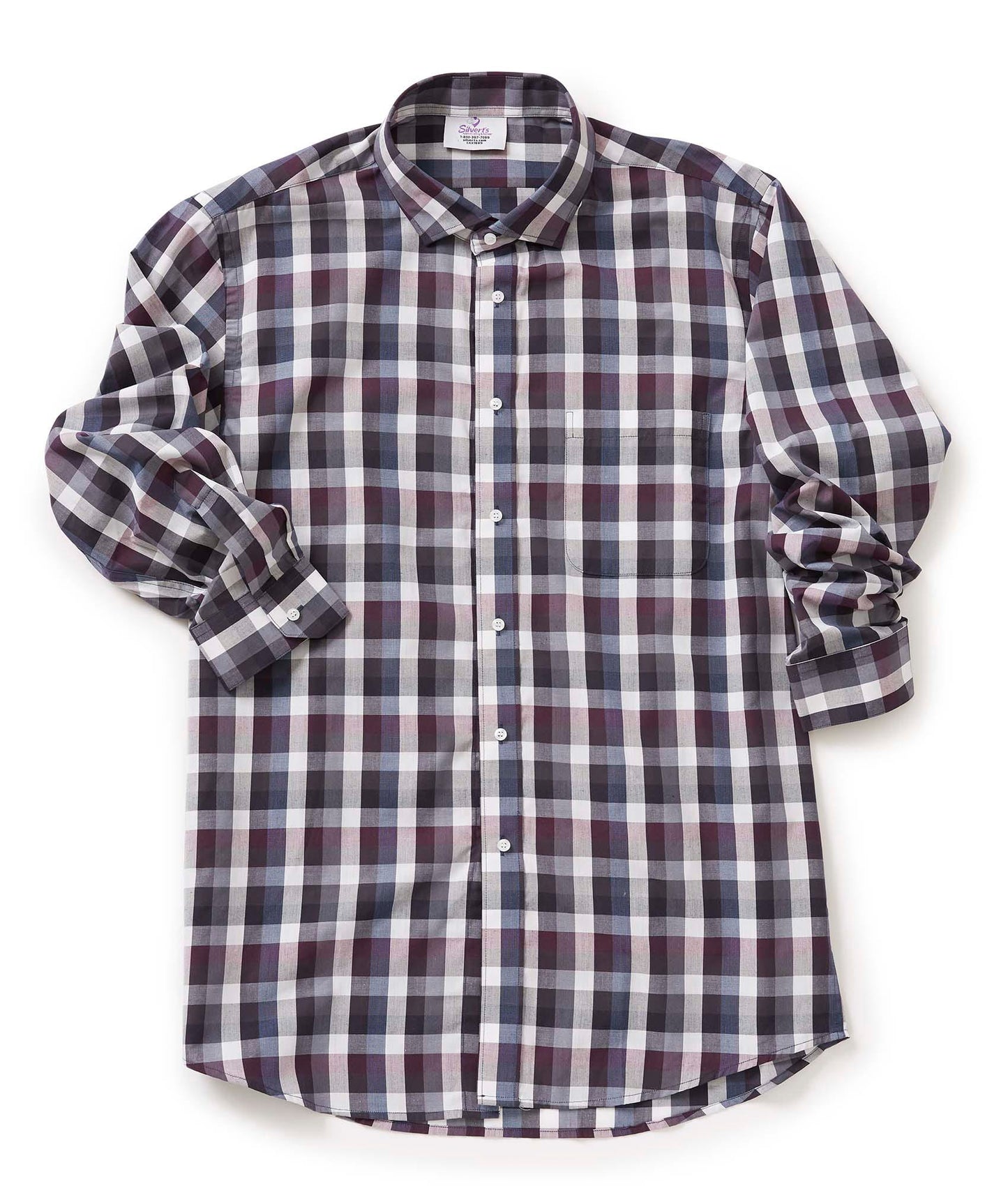 Men's Self Dressing Magnetic Buttons Dress Shirt