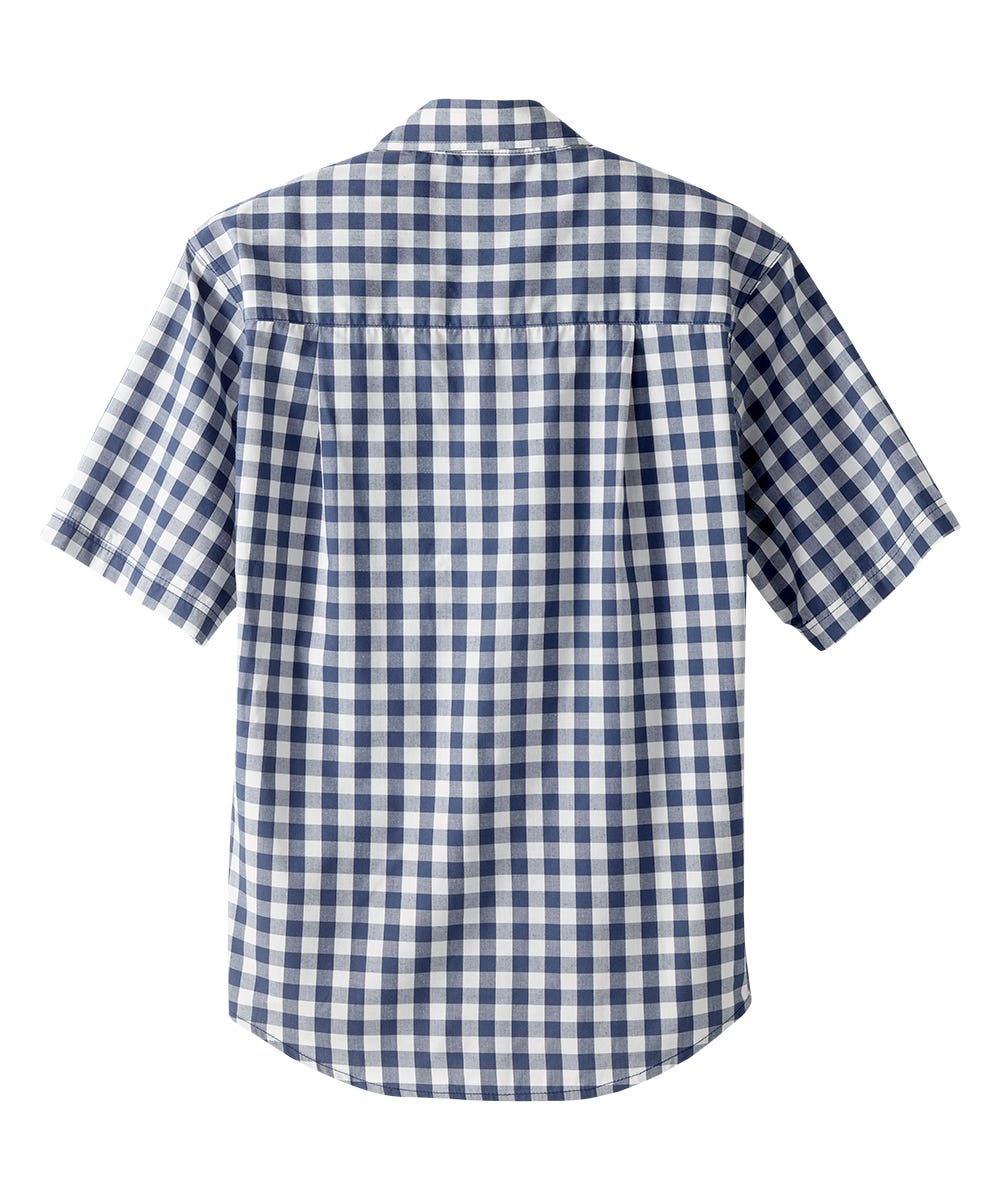 Magnetic Buttons Mens Short Sleeve Shirt