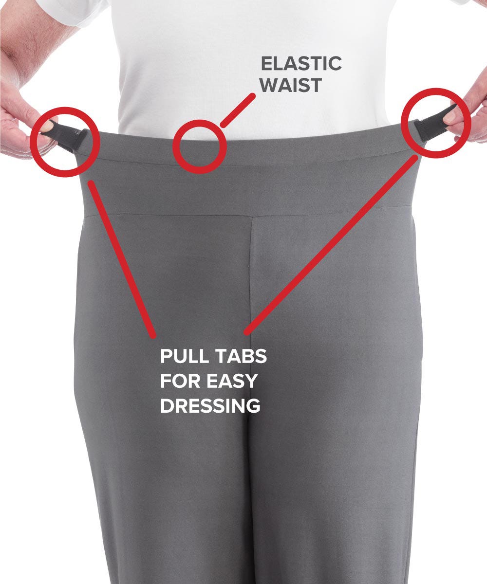 Women's Easy Grip Wide Leg Pull-On Pants - Clearance