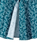 Magnetic Button Long Sleeve Blouse