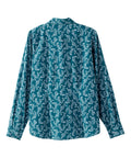 Magnetic Button Long Sleeve Blouse