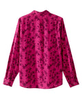 Magnetic Button Long Sleeve Blouse