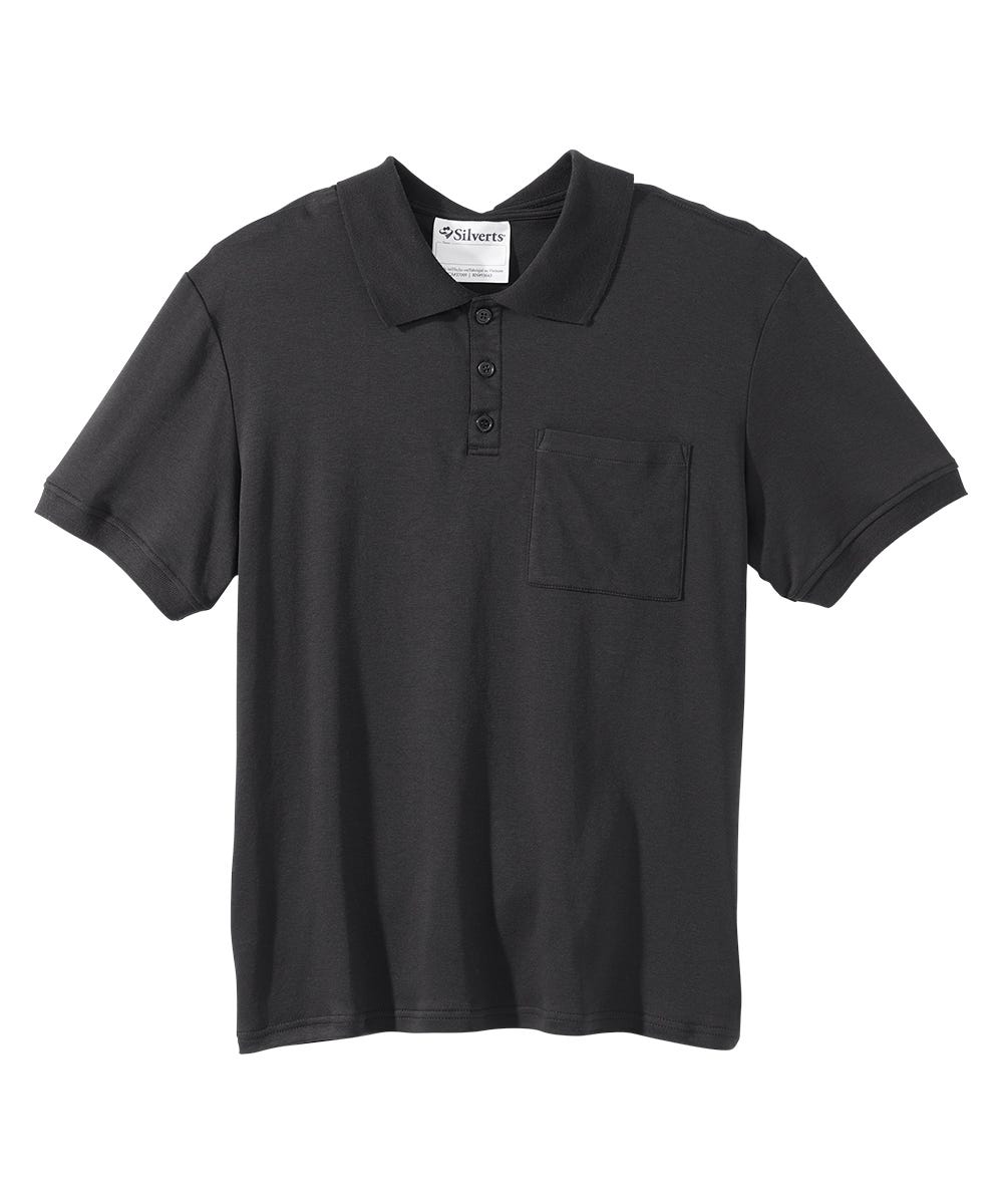 Men's Classic Open Back Short Sleeve Polo Shirt