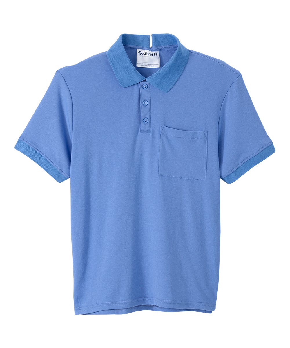 Men's Classic Open Back Short Sleeve Polo Shirt