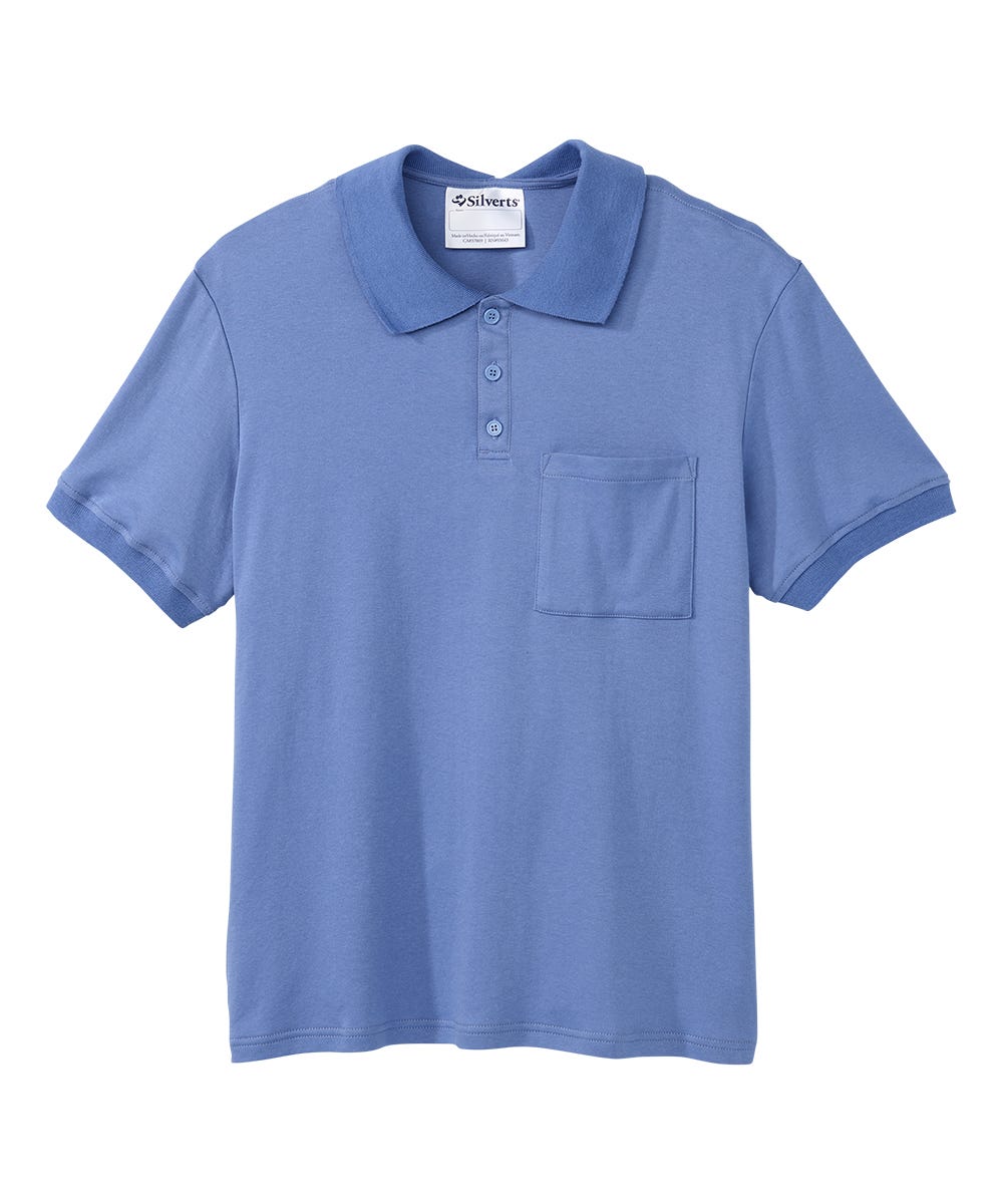 Men's Classic Open Back Short Sleeve Polo Shirt