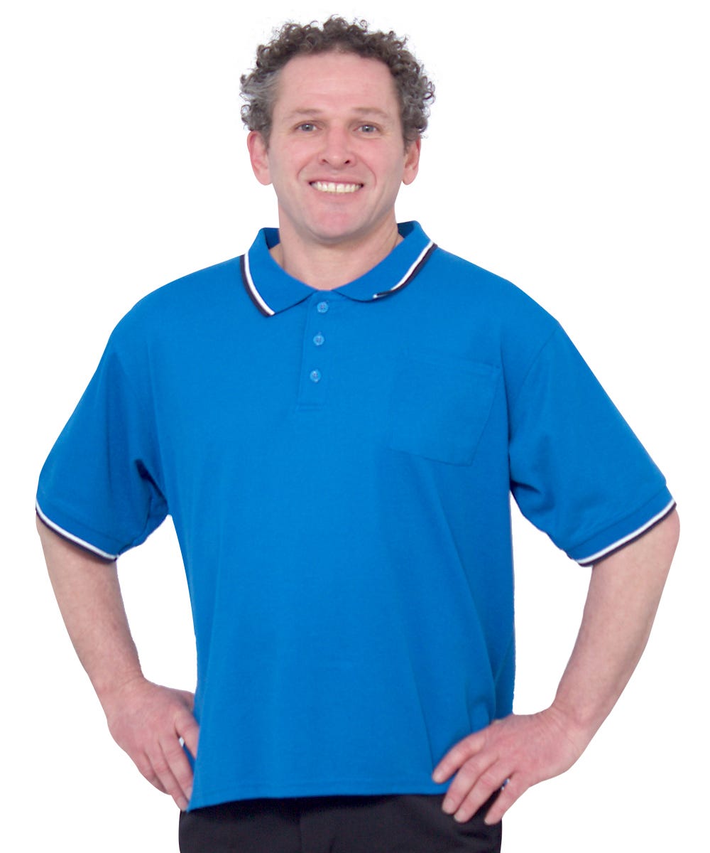 Men's Classic Open Back Short Sleeve Polo Shirt