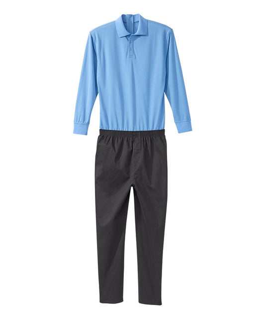Men's Stay Dressed Jumpsuit with Long Sleeve Polo Shirt