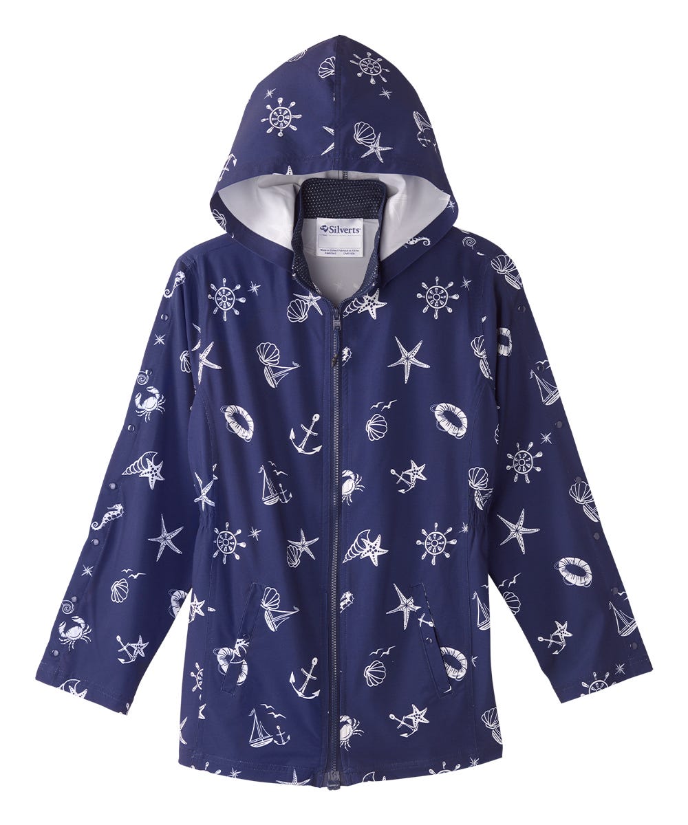 Women's Recovery Rain Jacket with Magnetic Zipper & Detachable Hood