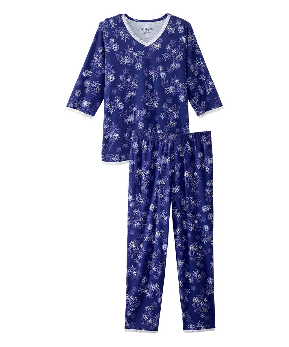 Women's Open Back Top & Pull-On Pant Pajama Set
