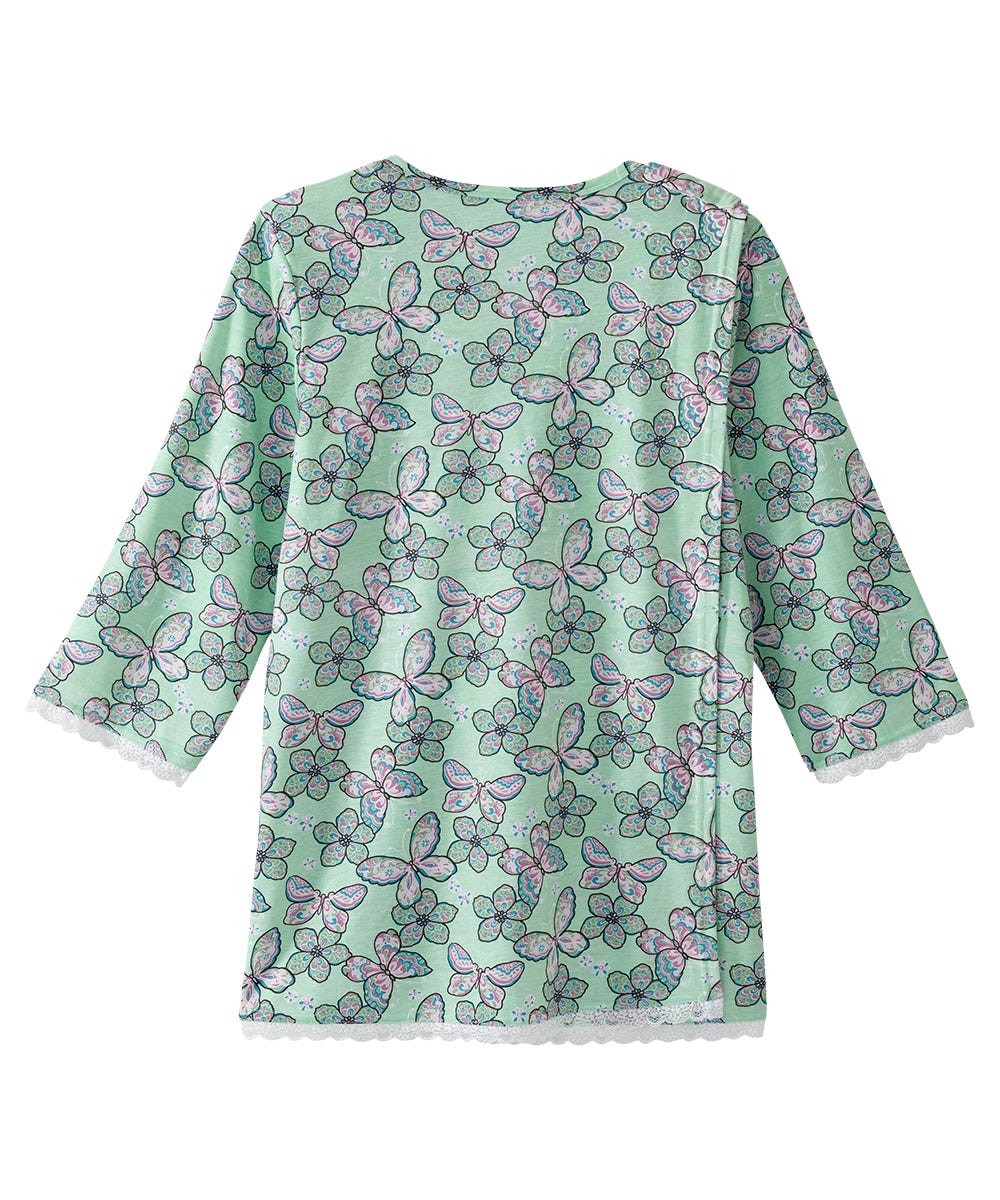 Women's Open Back Top & Pull-On Pant Pajama Set