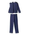 Women's Open Back Top & Pull-On Pant Waffle Knit Pajama Set
