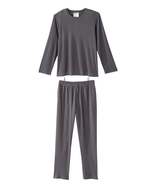 Men's Open Back Top & Pull-on Pant Waffle Knit Pajama Set