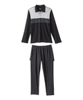 Men's Open Back Long Sleeve Polo & Open Back Pant Set - Clearance