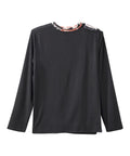 Women's Open Back Patchwork Top