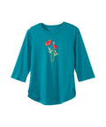 Women's Open Back Embroidered Flower Top