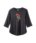 Women's Open Back Embroidered Flower Top