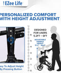 EZee Life X Frame Rollator CH3011 | Lightweight 4-Wheel Walker with Seat Canada