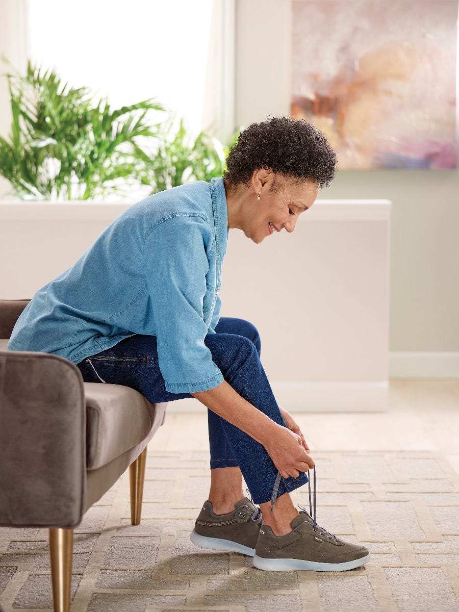 Womens Zipper Easy Access Shoes