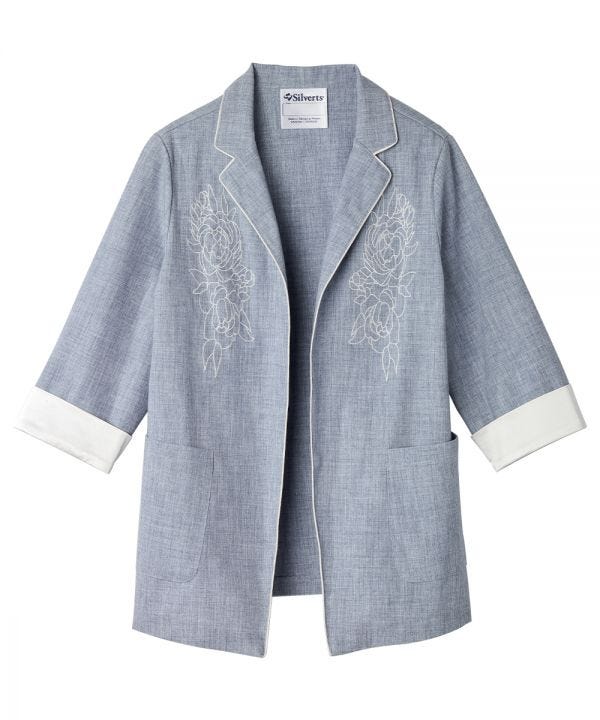 Women's Embroidered Linen Blazer