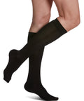 Sigvaris 150 Sea Island Cotton Compression Socks 15-20 mmHg Calf High For Women Closed Toe