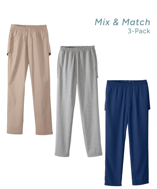 Men's Open Back Pant Essentials - 3 Pack