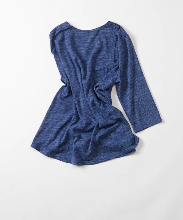 Women's Open Back 3/4 Sleeve Soft Top - Clearance