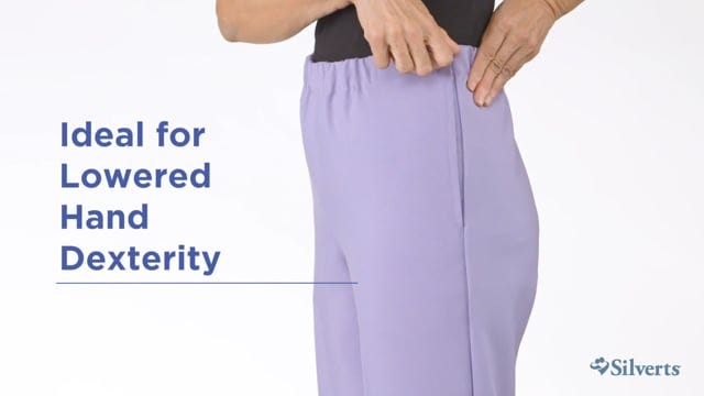Women's Self Dressing Soft Knit Easy Access Pant