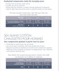 Sigvaris 190 Sea Island Cotton Compression Socks 15-20 mmHg Calf High for Men Closed Toe