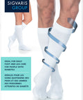 Sigvaris Men's Eversoft Diabetic Sock Calf 8-15mmHg Closed