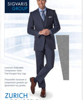 Sigvaris 190 Sea Island Cotton Compression Socks 15-20 mmHg Calf High for Men Closed Toe
