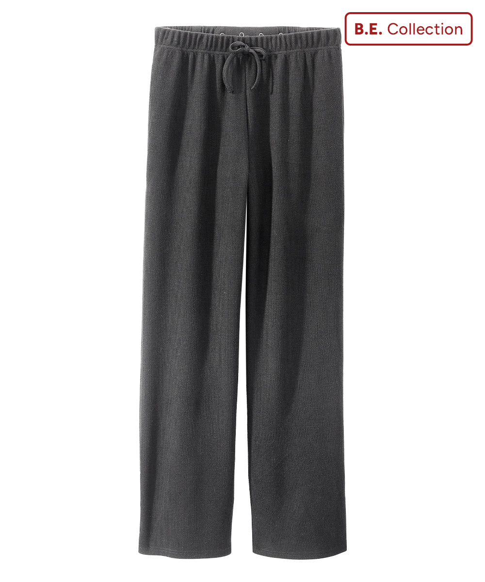 Women's Open Back Soft Ribbed Pants