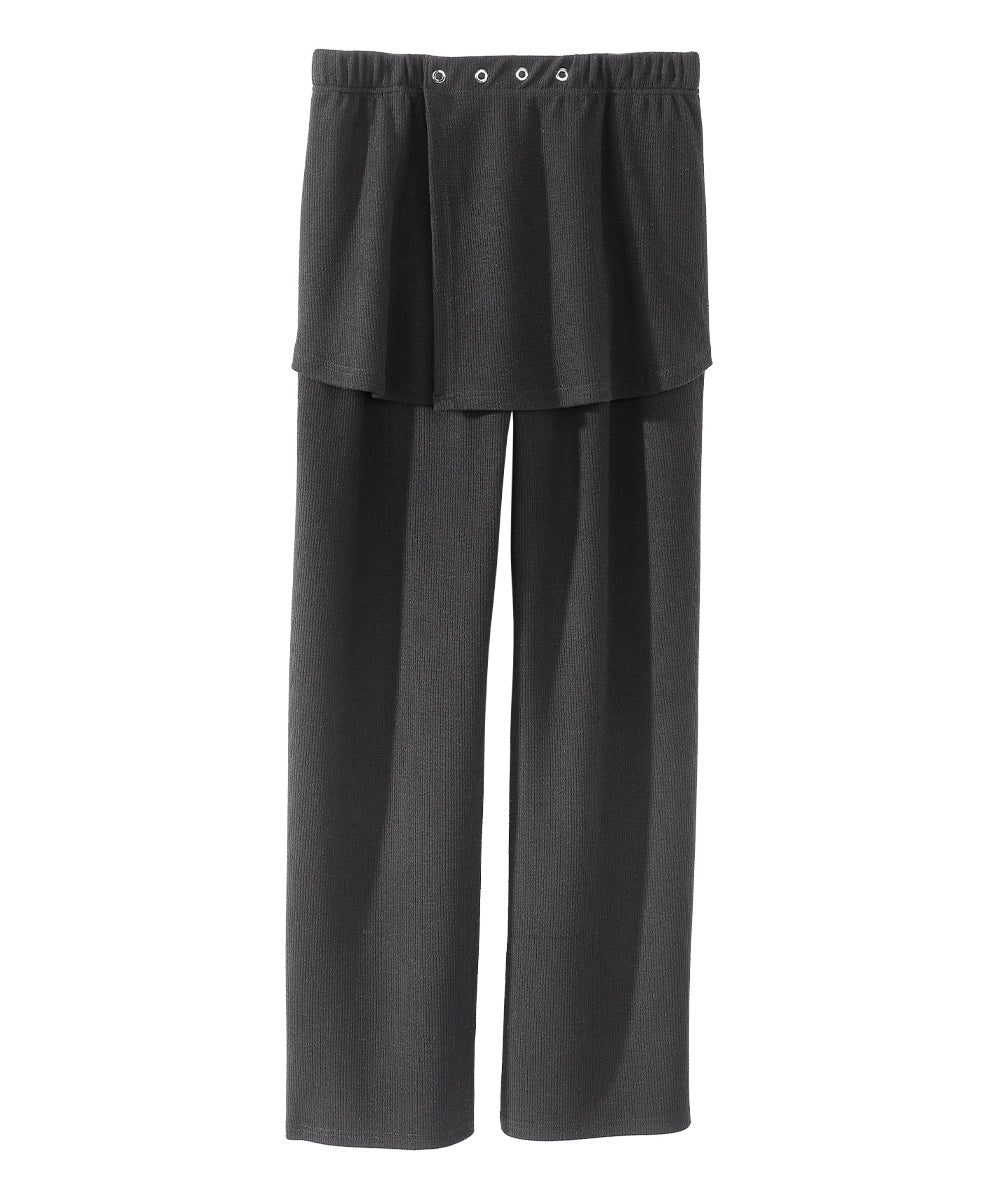 Women's Open Back Soft Ribbed Pants