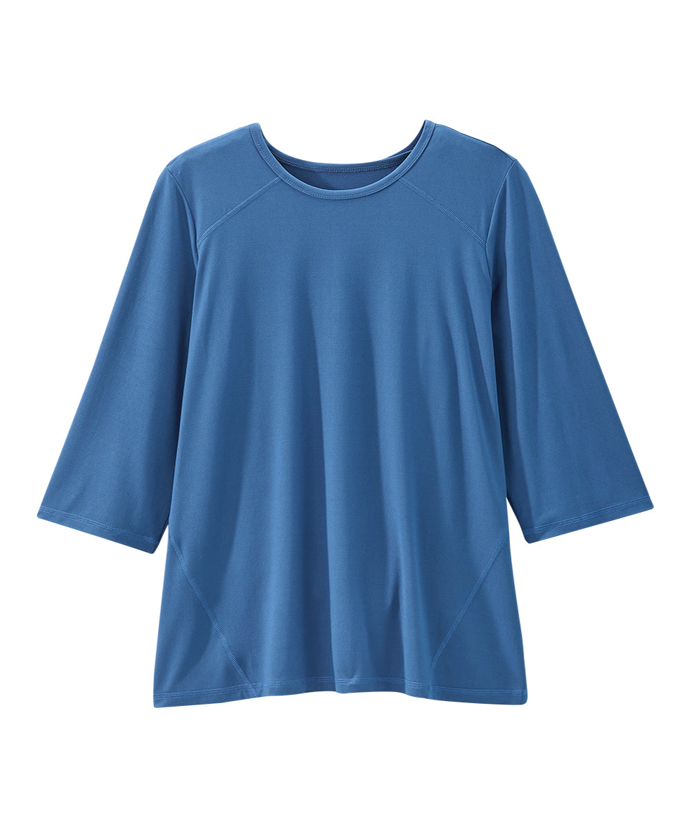 Women's Open Back Active Crew Neck Top