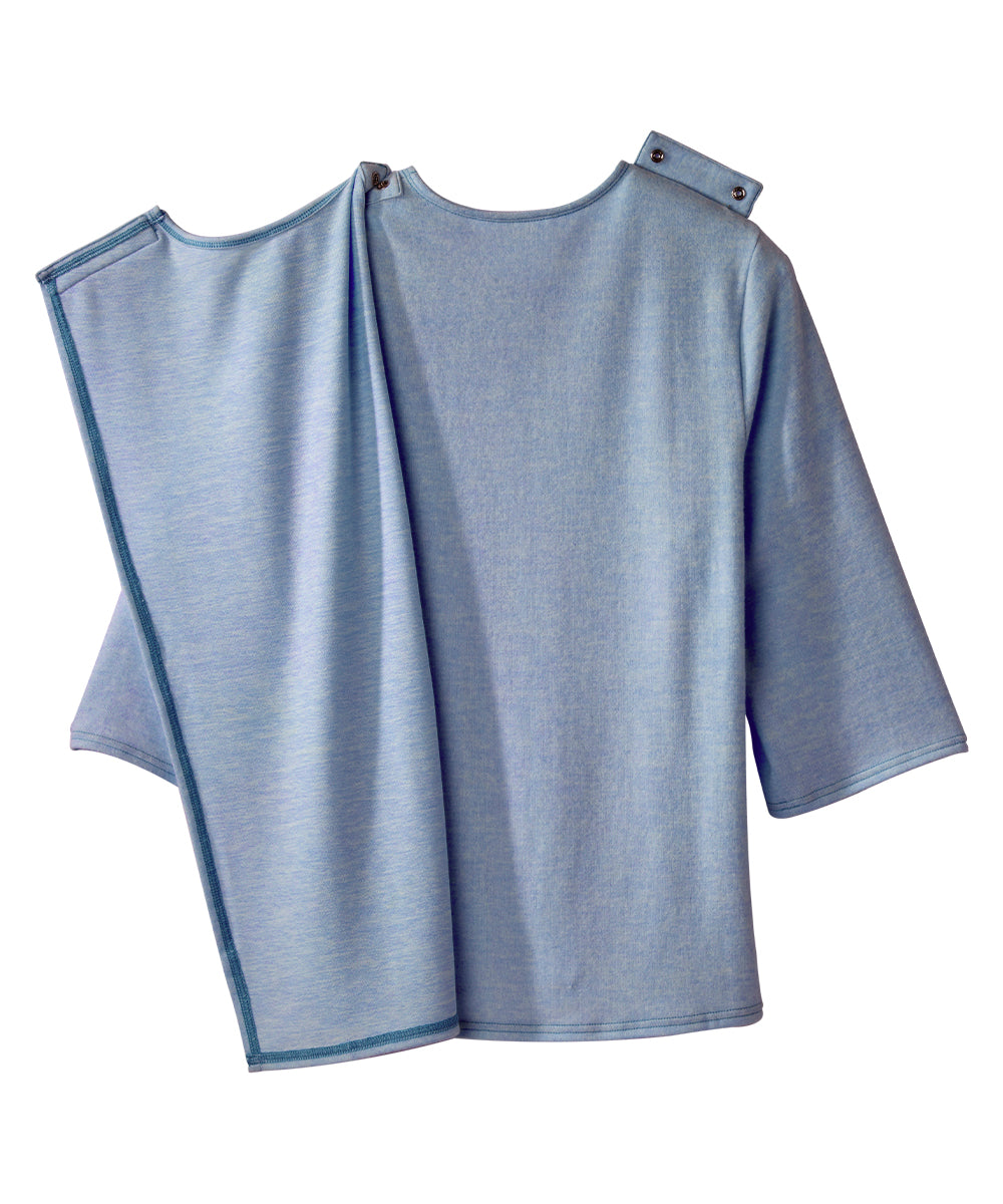 Women's Open Back 3/4 Sleeve Soft Knit Top
