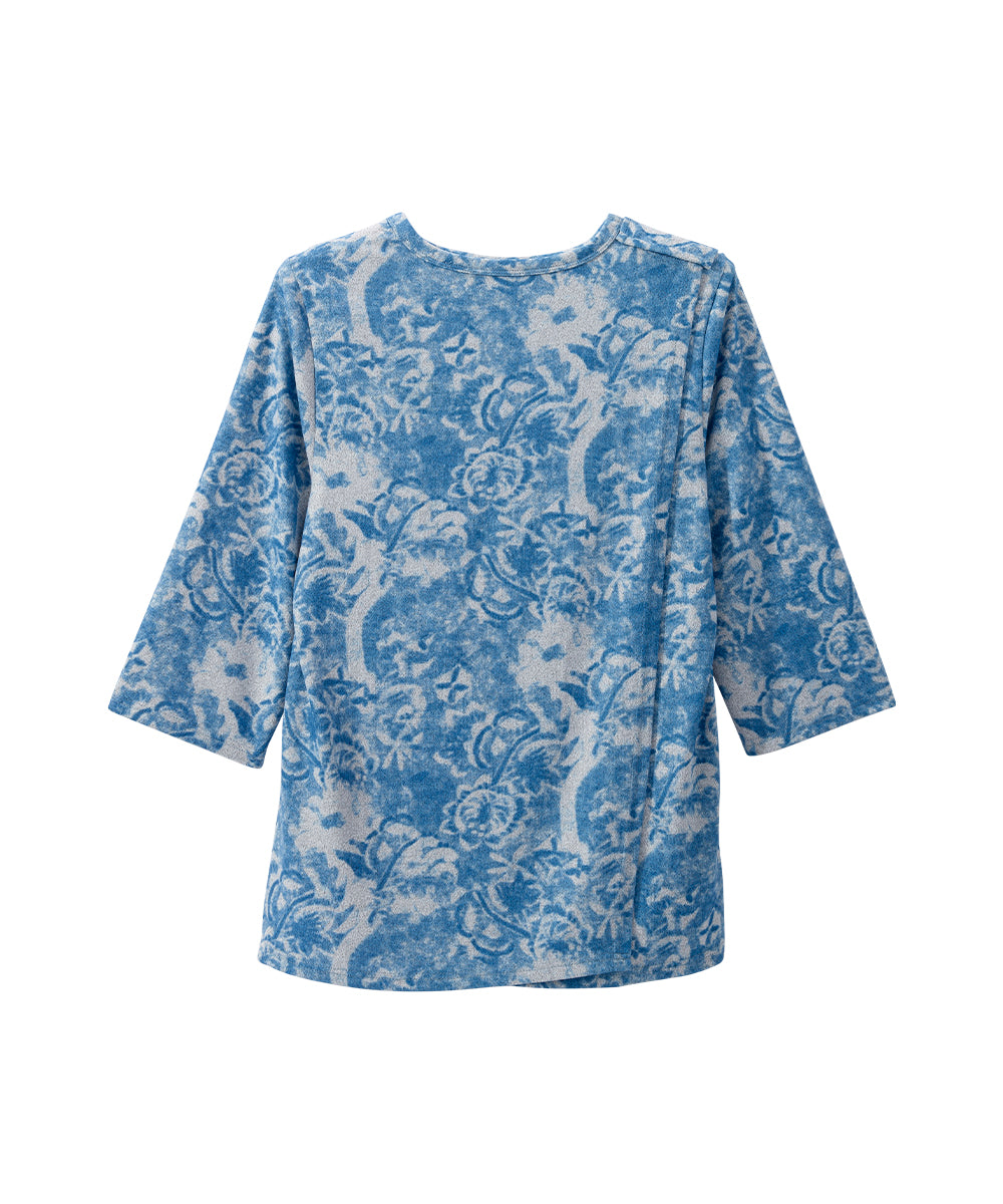 Women's Open Back 3/4 Sleeve Soft Knit Top