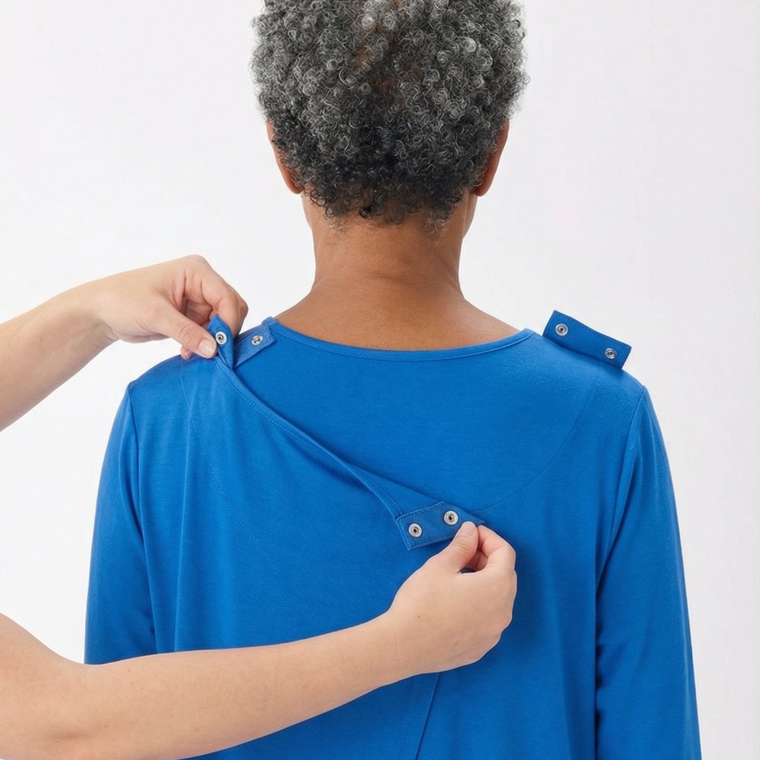 Women's No Peek Hospital & Home Care Gown with Lace Neckline