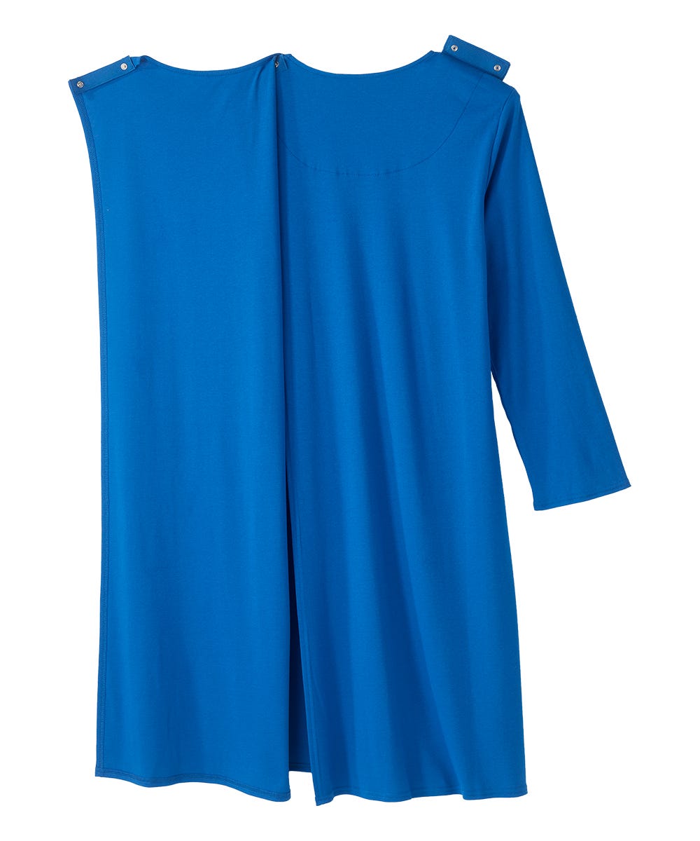 Women's No Peek Hospital & Home Care Gown with Lace Neckline