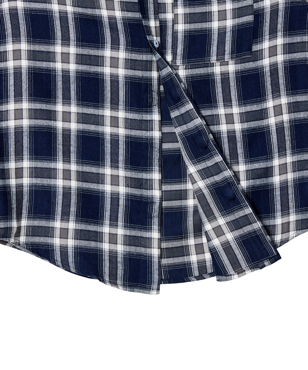 Men’s Flannel Magnetic Button Long Sleeve Shirt