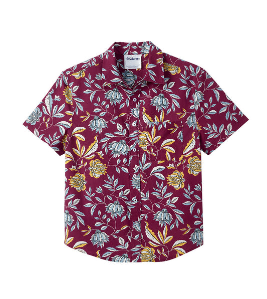 Magnetic Button Short Sleeve Shirt