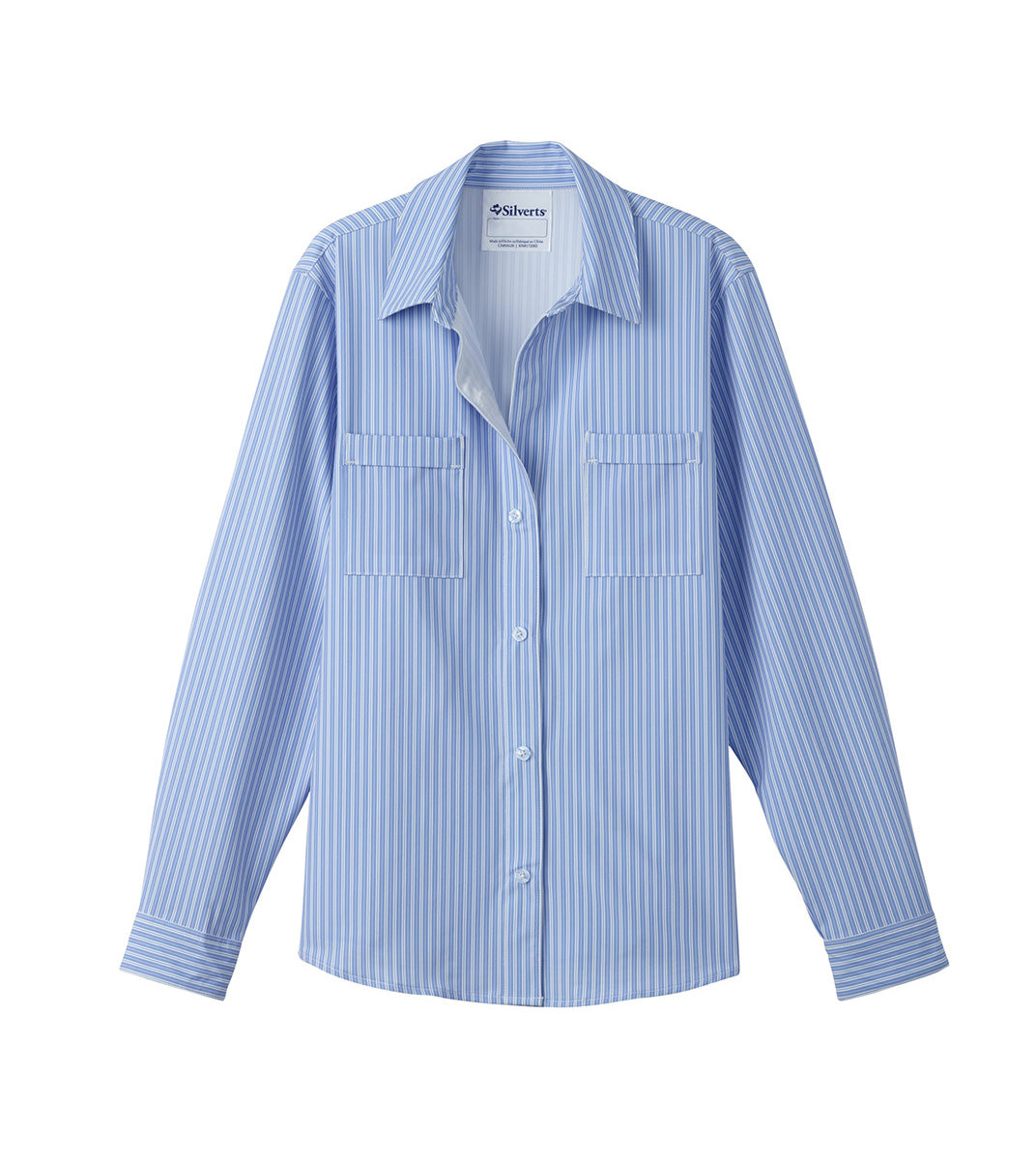 Magnetic Button Long Sleeve Blouse