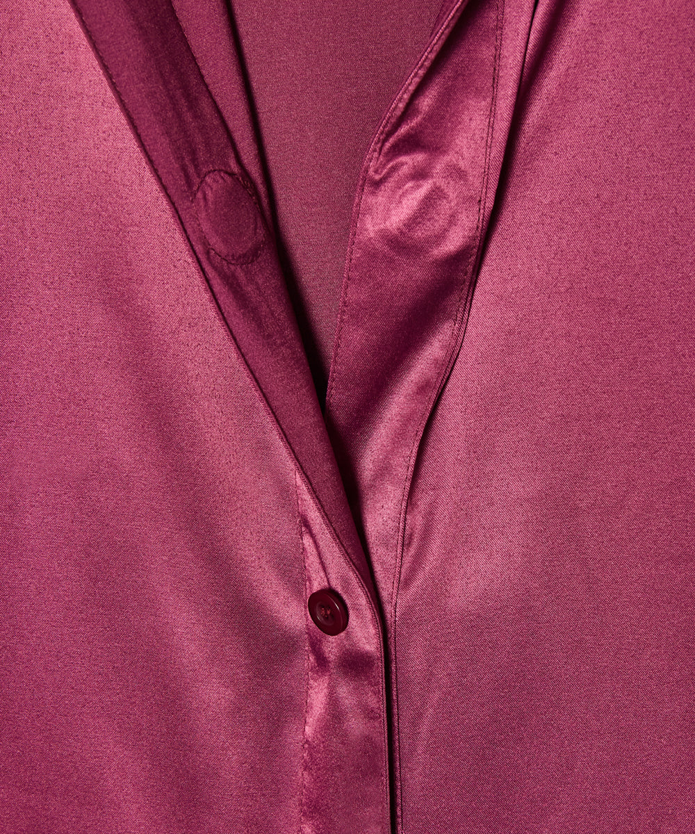 Women’s Satin Magnetic Button Blouse