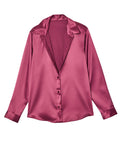Women’s Satin Magnetic Button Blouse