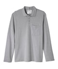 Men's Adaptive Open Back Polo Shirt with Long Sleeves