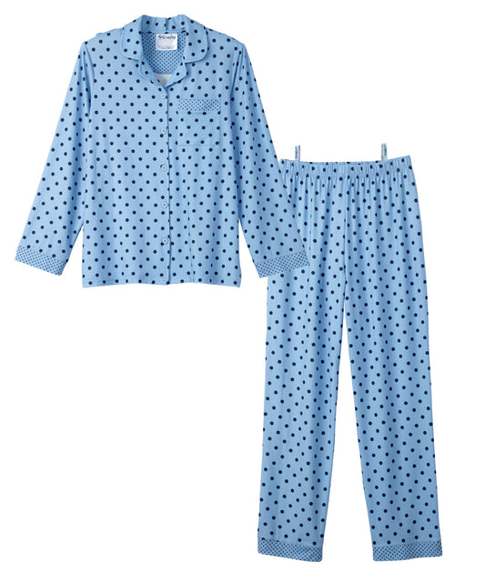 Women's Open Back Top & Pull-On Pant Polka Dot Pajama Set