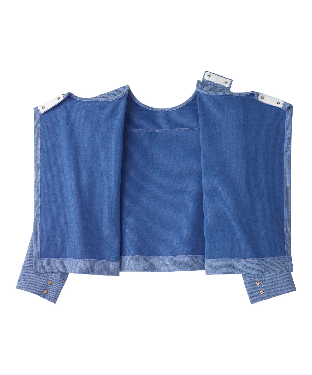 Women's Open Back Relaxed Ribbed Long Sleeve Top