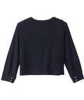 Women's Open Back Relaxed Ribbed Long Sleeve Top
