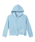Women's Soft Corduroy Rib Magnetic Button Hoodie