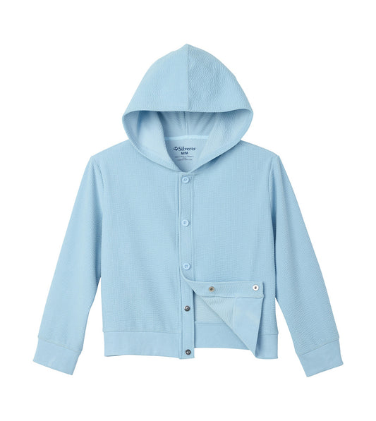 Women's Soft Corduroy Rib Magnetic Button Hoodie