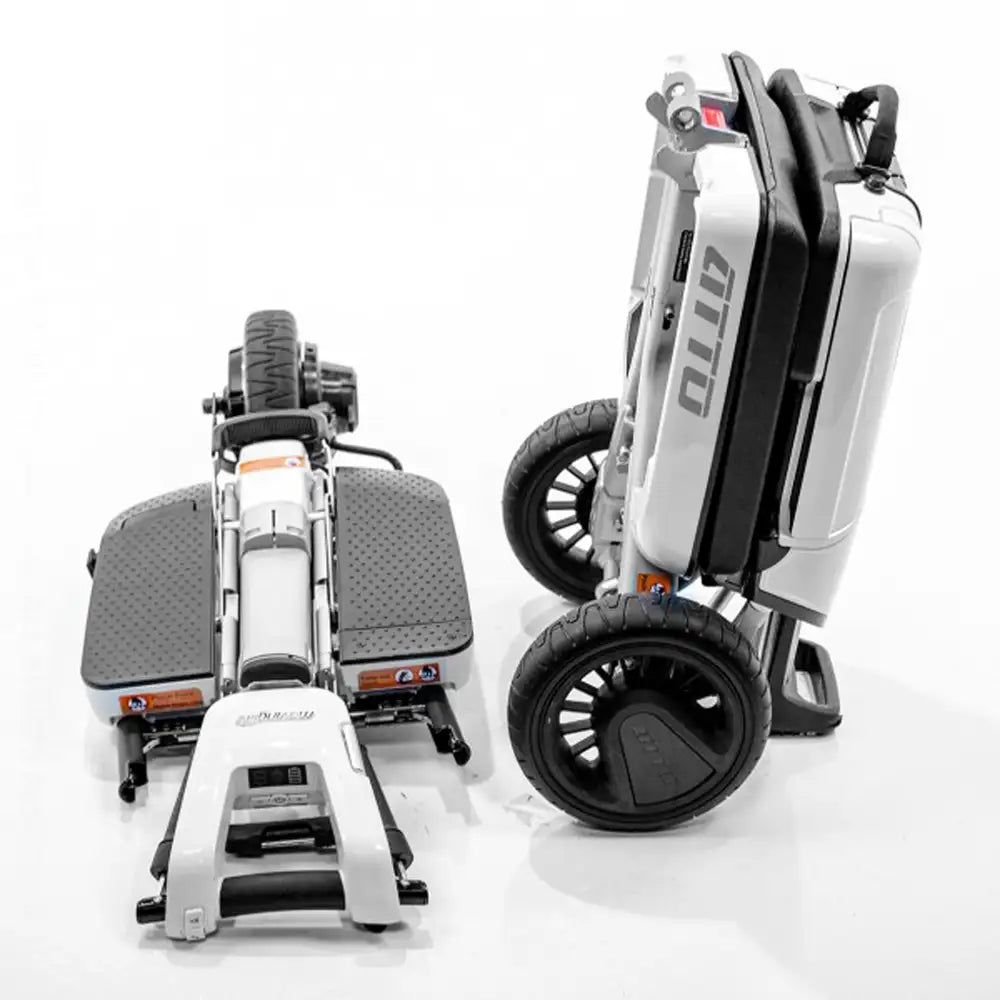 Moving Life ATTO Mobility Scooter with Cushion & Mobile Holder | Foldable Travel Scooter Bundle Canada