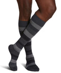 Sigvaris 180 Microfiber Shades Compression Socks 15-20 mmHg Calf High For Men Closed Toe
